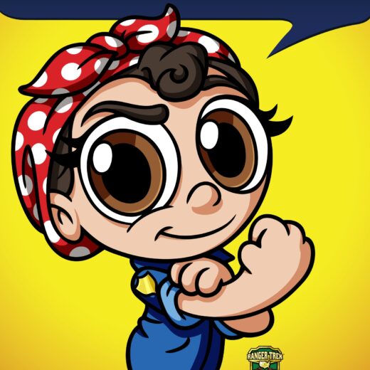 Rosie the Riveter - You Can Do It! Become a Junior Ranger! 11"x17" Poster