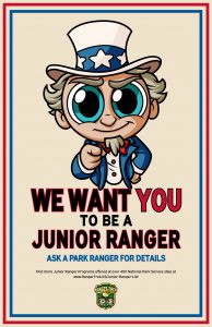 Ranger Trek - Uncle Sam - We Want You To Be A Junior Ranger! 11"x17" Poster